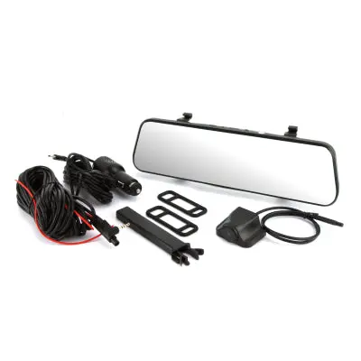 Dna Rvs966-Ahd 9.66" Ahd Rear-View Dvr Mirror & Camera Pack 2