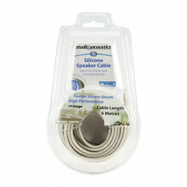 Studio Acoustics Sa1406 14Ga Flexible Silicone Sheath Speaker Cable – 6 Metres 1