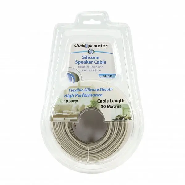Studio Acoustics Sa1830 18Ga Flexible Silicone Sheath Speaker Cable - 30 Metres 1