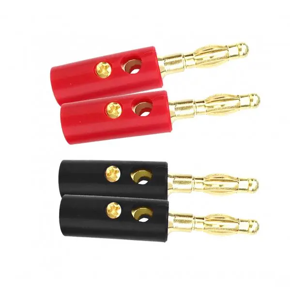 Studio Acoustics Sa822p 4 Gold-Plated Banana Plugs Speaker Connectors 1