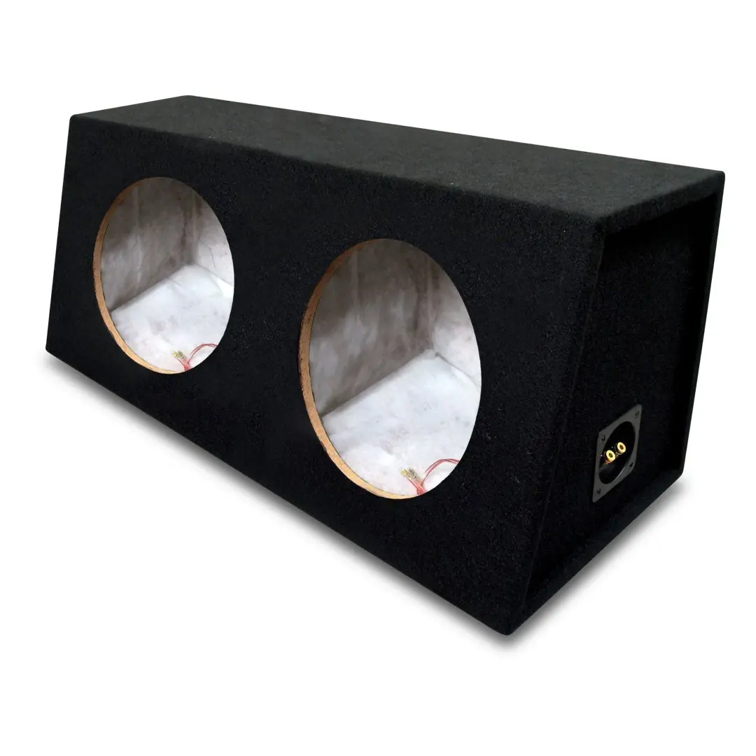 Dna Sb10d | 10" Dual Subwoofer Enclosure - Carpeted Black Mdf Box 1