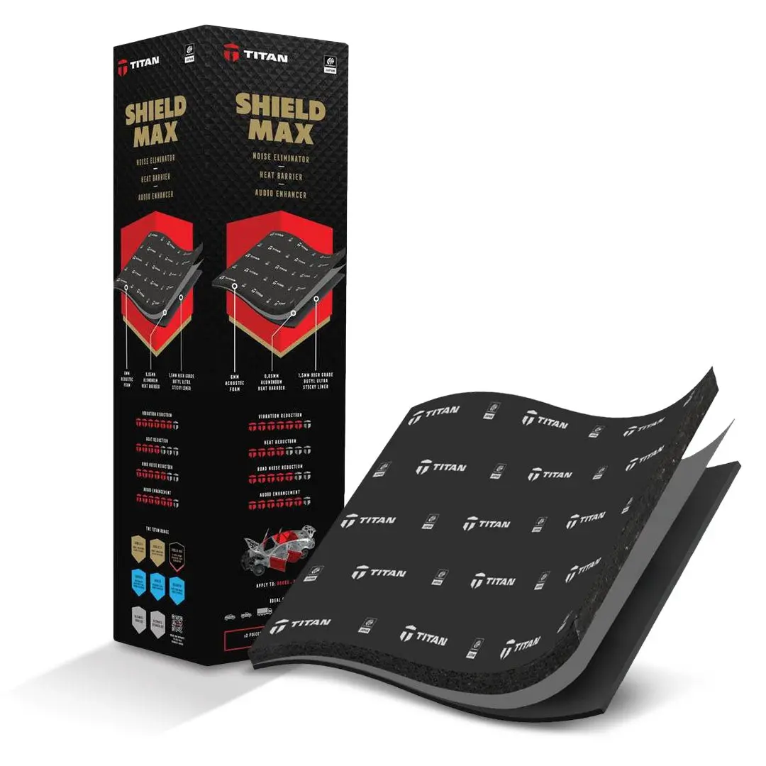 Titan Shield Max | 3-Layer Acoustic & Vibration Dampening Mat | Premium Sound Deadening Car 1