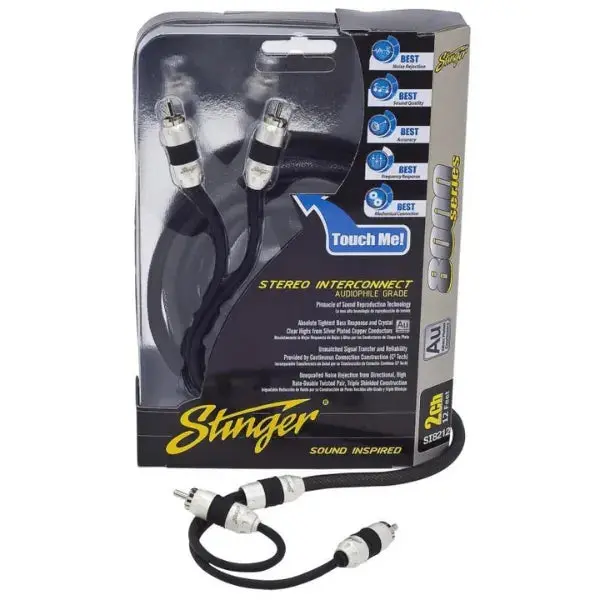 Stinger Si823 8000 Series 2 Channel Rca Cable 3Ft 1