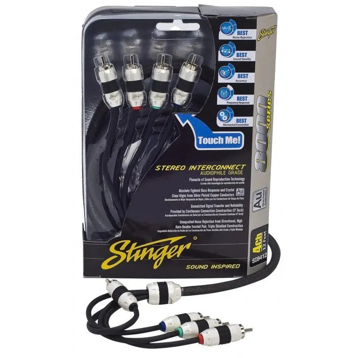 Stinger Si8417 8000 Series 4 Channel Triple Shielded Rca - 17Ft (5M) 1