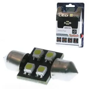 Aerpro Smd91w 4X Super Smd Led 28Mm Festoon Interior Globe White 1