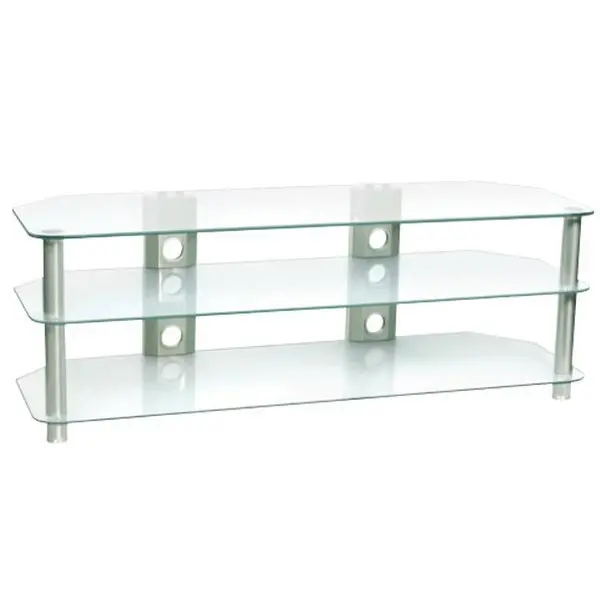 Studio Acoustics Svr360 3 Tier Clear Glass Tv/Audio Video Stand - Large 1