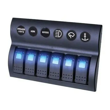 Drivetech4x4 Dt-11031 | Switch Panel | 12 Or 24V On-Off Rocker 6 Spst 1