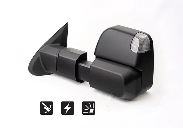 Msa 4X4 Tm1250 Pajero Sport Msa Power Fold™ Towing Mirrors (2015-Current) - Black 2