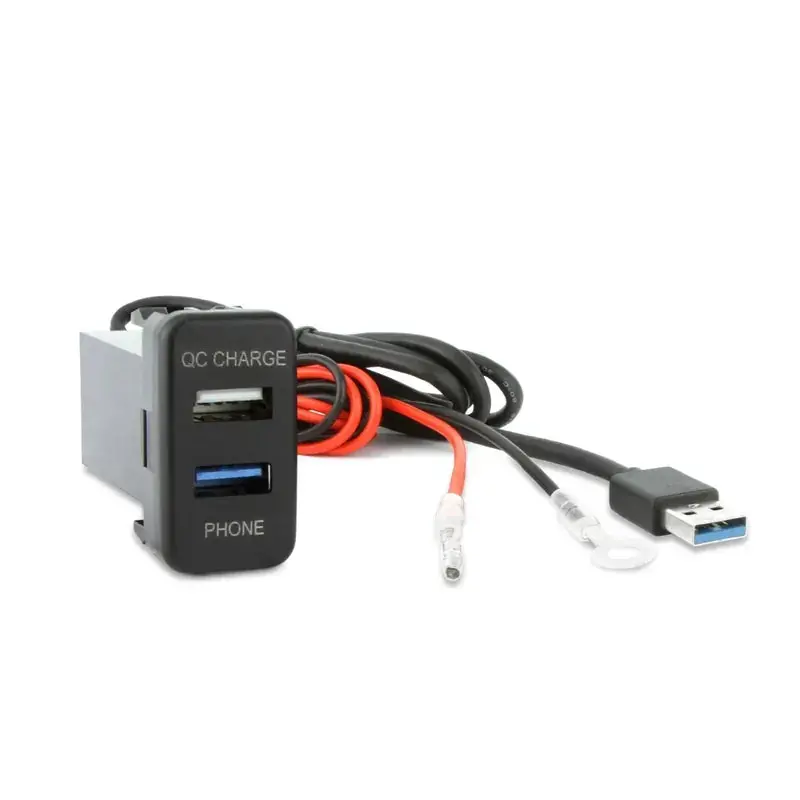 Dna Audio Toyusb02qc Usb3.0 + Qc3.0 Fast Charger For Toyota Large Switch Sockets – Factory Fit Power &Amp; Data Upgrade 1