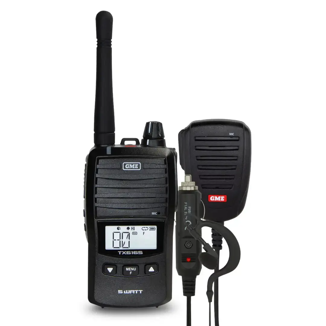 Gme Tx6165  | 5/1 Watt Uhf Cb Handheld Radio | Including Accessories 1