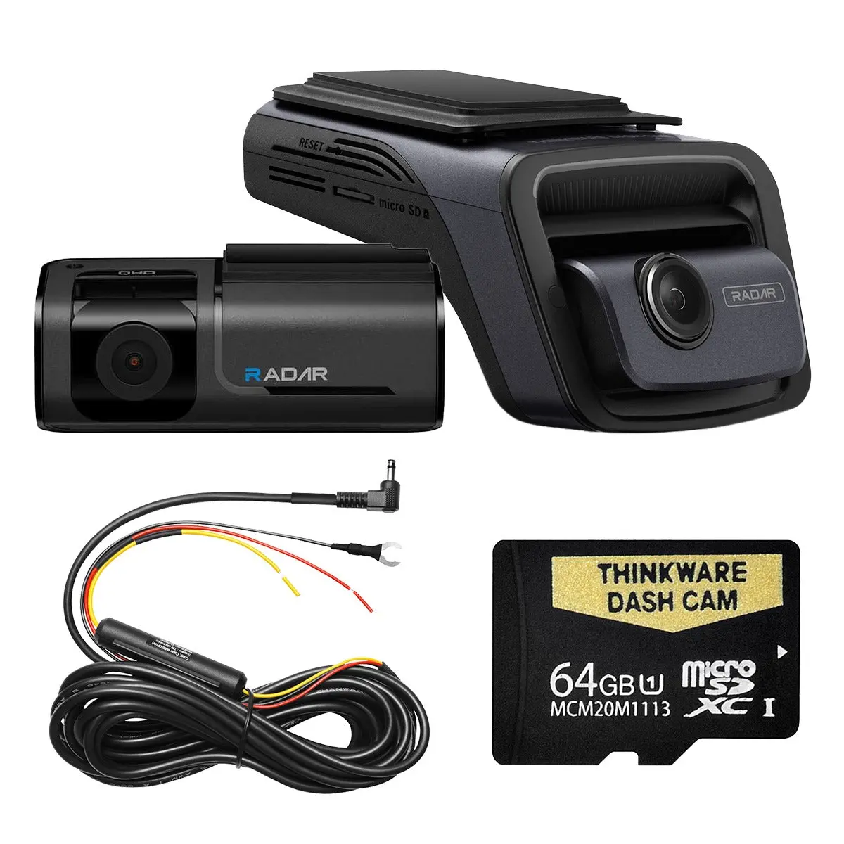Thinkware U3000d64 4K Uhd Front & 2K Qhd Rear Dashcam Pack With 64Gb Microsd Car 1