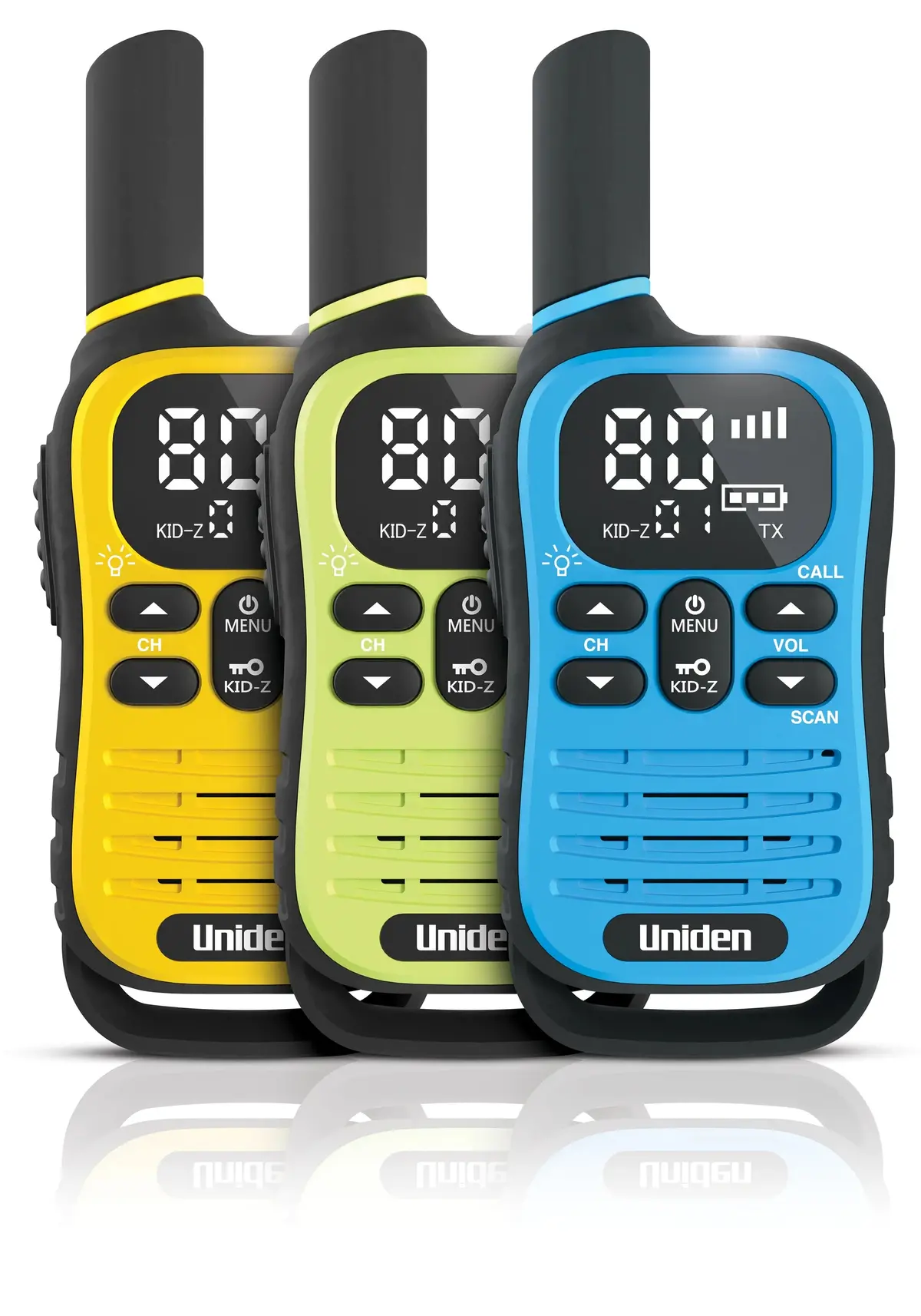Uniden Uh45-3 Max - Ultra-Compact Uhf Radio Triple Pack With Kid-Zone Plus And Usb-C Charging 1
