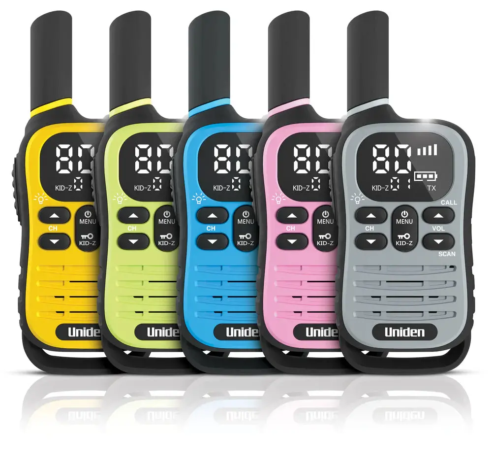 Uniden Uh45-5 Max - Ultra-Compact Uhf Radio Five Pack With Kid-Zone Plus And Usb-C Charging 1