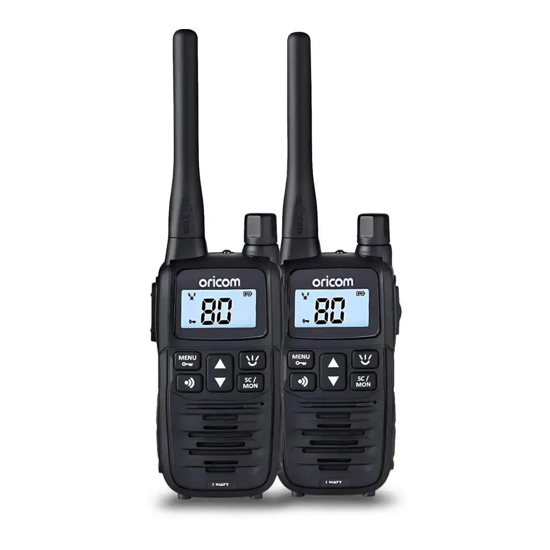 Oricom Uhf1400-2 1 Watt Handheld Uhf Cb Radio Twin Pack 1