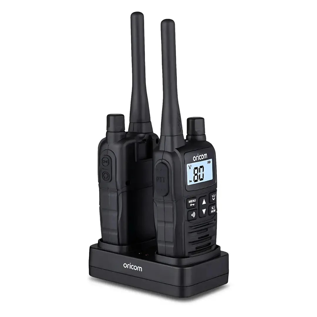 Oricom Uhf2400-2 2 Watt Handheld Uhf Cb Radio Twin Pack 1