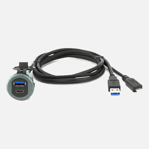 Dna Uniusb01ac Universal Round Mount Usb & Type-C Adaptor Lead Suit Most Cigarette Lighter/Accessory Sockets 1