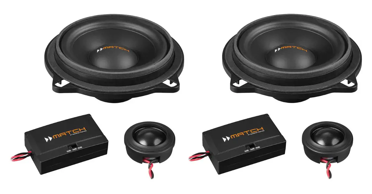 Match Up C42bmw-Frt.1 - 4" 2-Way Pnp Compo Speaker Set, Bmw & Mini Type 1 | 4Ω 1