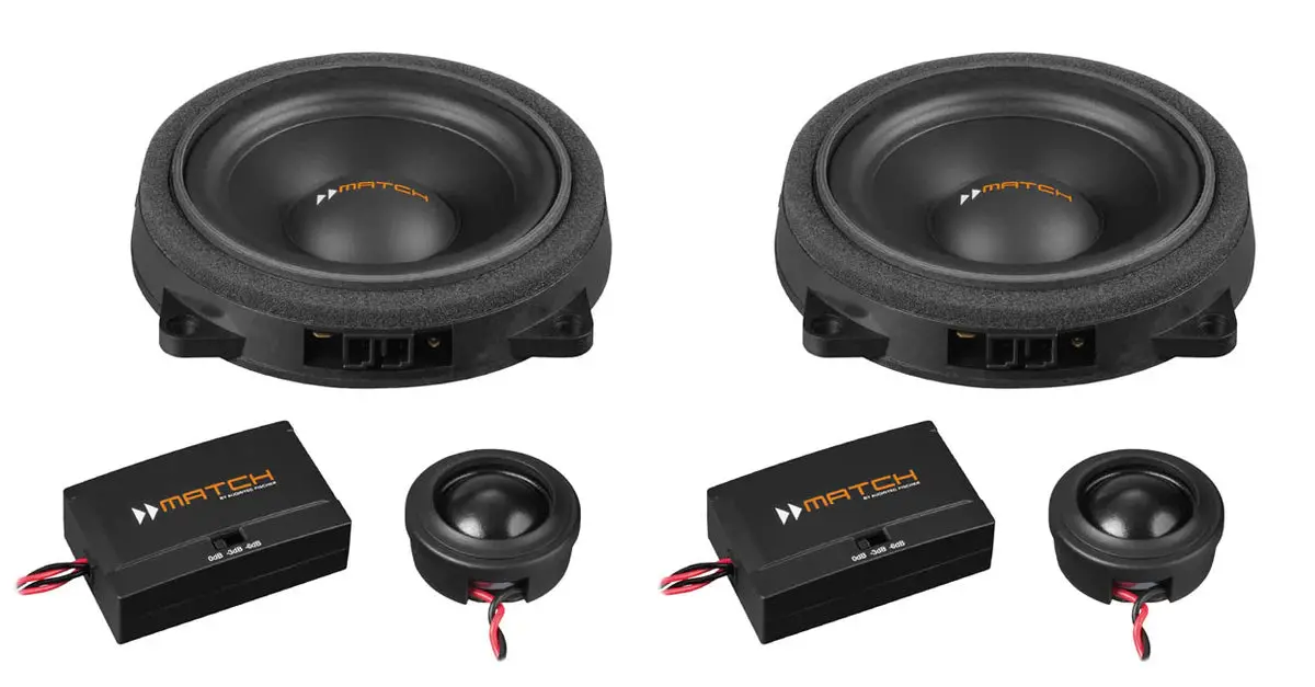 Match Up C42bmw-Frt.2 - 4" 2-Way Pnp Compo Speaker Set, Bmw & Mini Type 2 | 4Ω 1