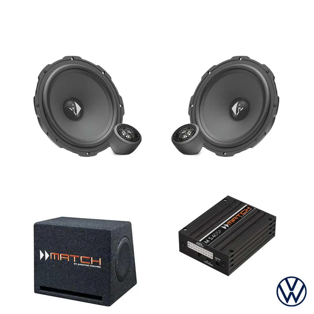 Vw Polo Vii Aw - Front Speaker & Subwoofer Dsp Amplified Package | Helix Ci3 1