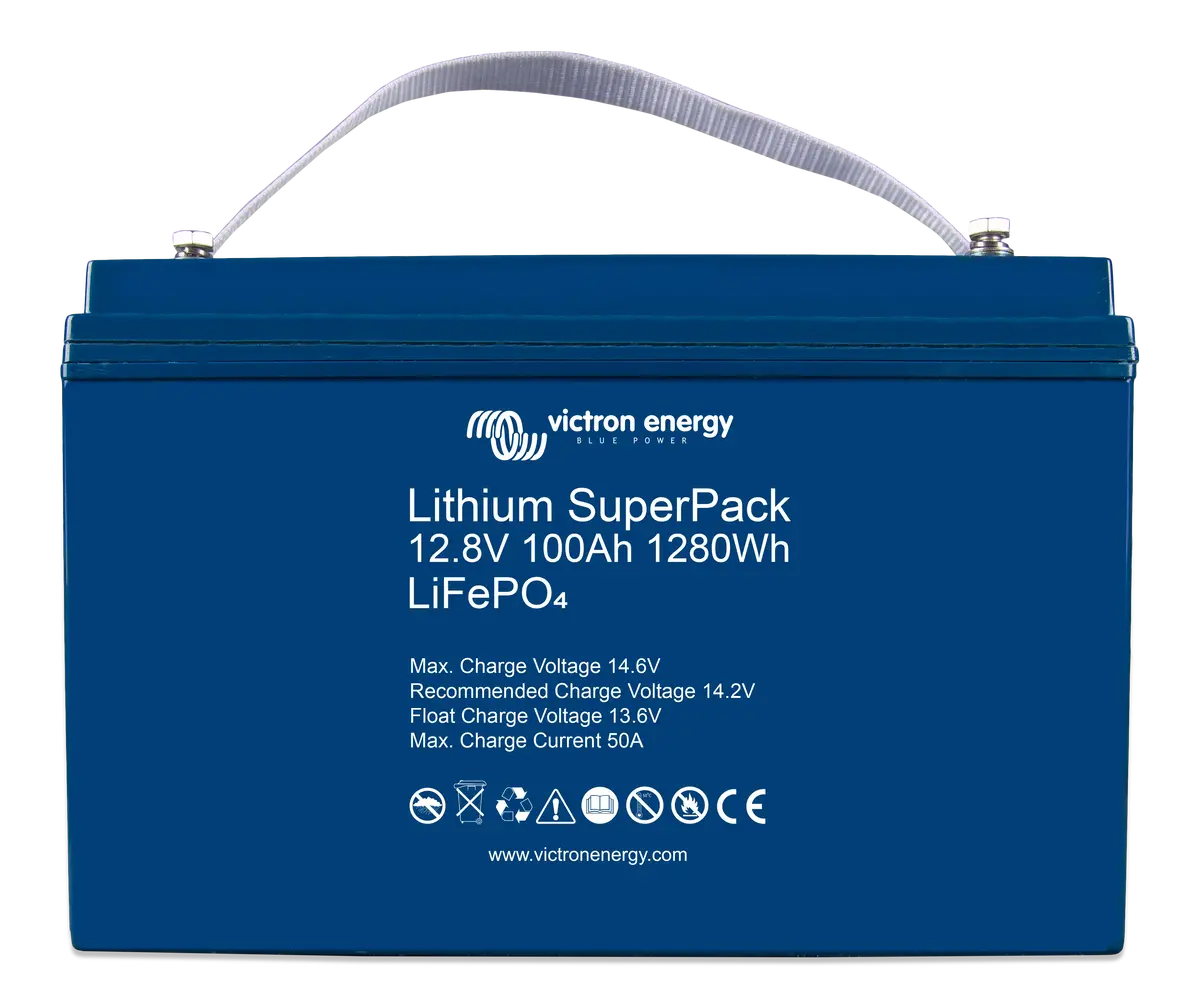 Victron Energy Bat512110712 12.8V 100Ah Lithium Superpack Battery | M8 Terminal 1