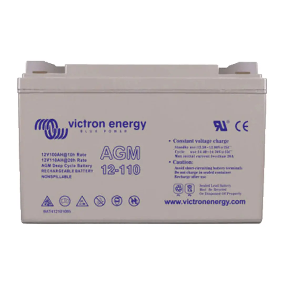 Victron Energy Bat412101085 12V/110Ah Agm Deep Cycle Battery (M8) 1