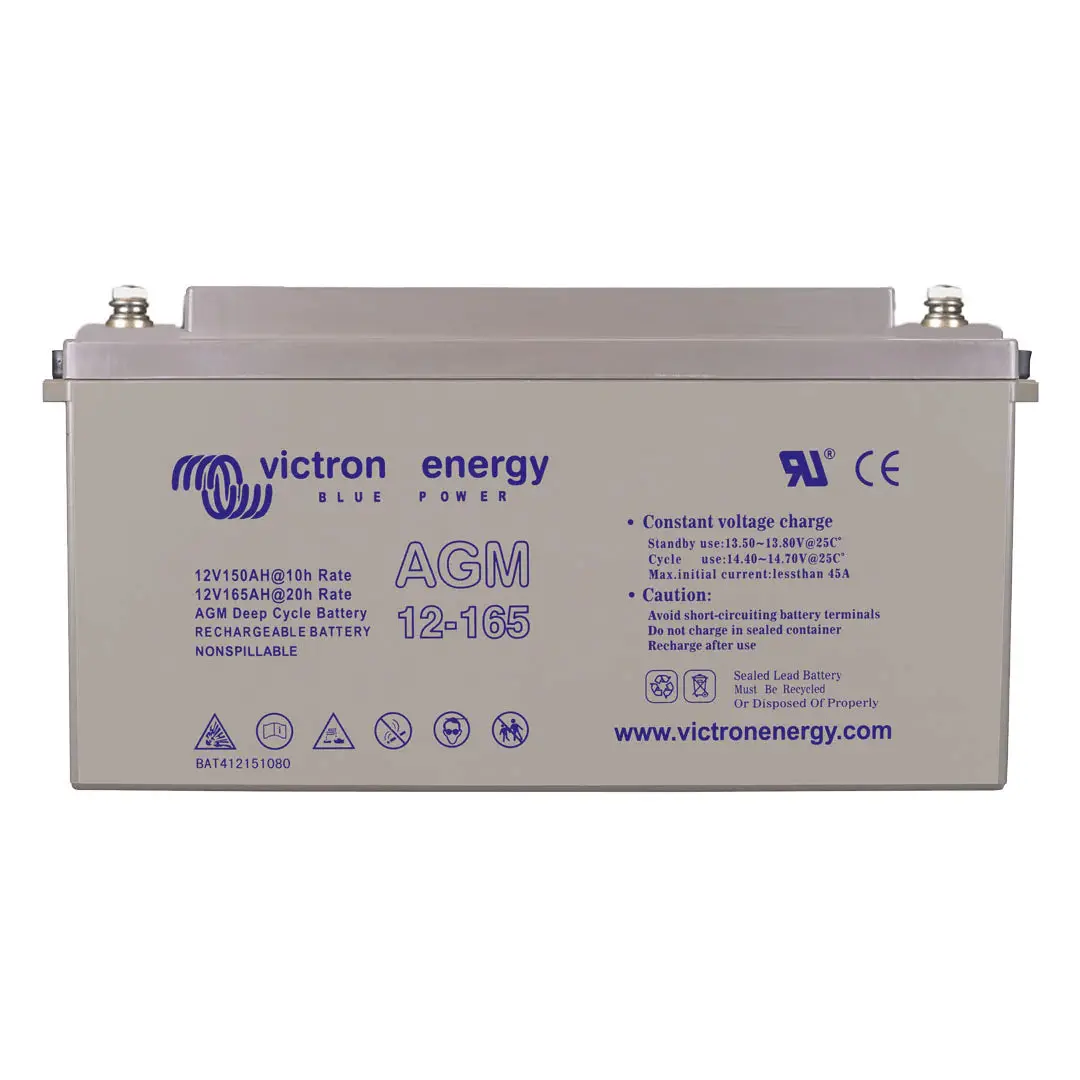 Victron Energy Bat412151085 12V/165Ah Agm Deep Cycle Battery (M8) 1
