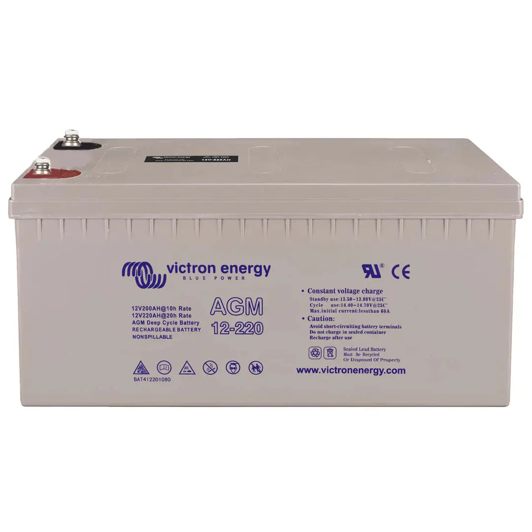 Victron Energy Bat412201085 12V/220Ah Agm Deep Cycle Battery (M8) 1