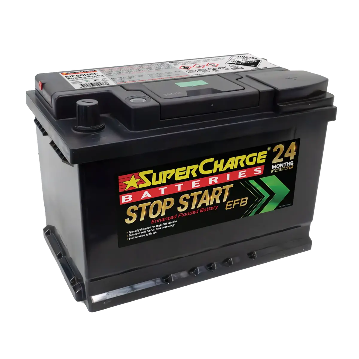 Supercharge Mf66hef Start-Stop Efb 12V 720Cca Battery 1