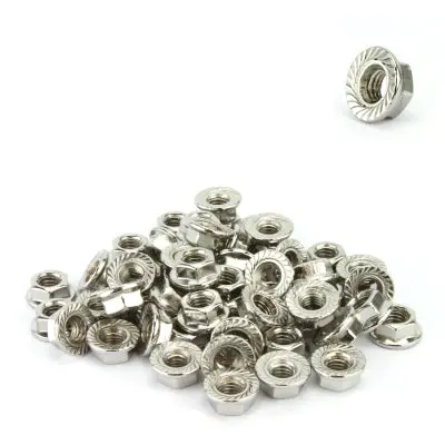 Dna Wfn106 M6 Hex Serrated Flange Nut 201 Stainless Steel – 100 Pack 1