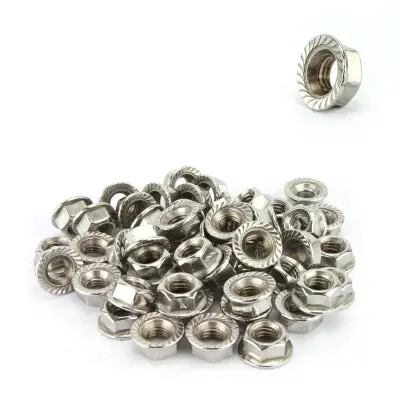 Dna Wfn108 M8 Hex Serrated Flange Nut 201 Stainless Steel – 100 Pack 1