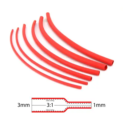Dna Wgh103 Heatshrink With Glue Red 3Mm – 10 Pieces Per Pack 1