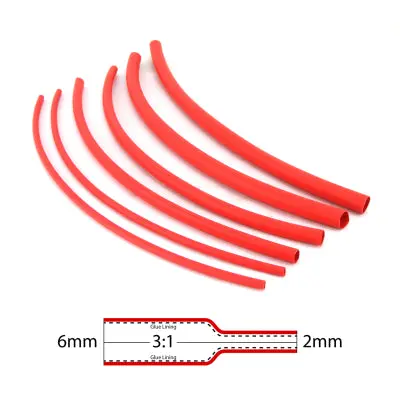 Dna Wgh106 Heatshrink With Glue Red 6Mm – 10Pieces Per Pack 1