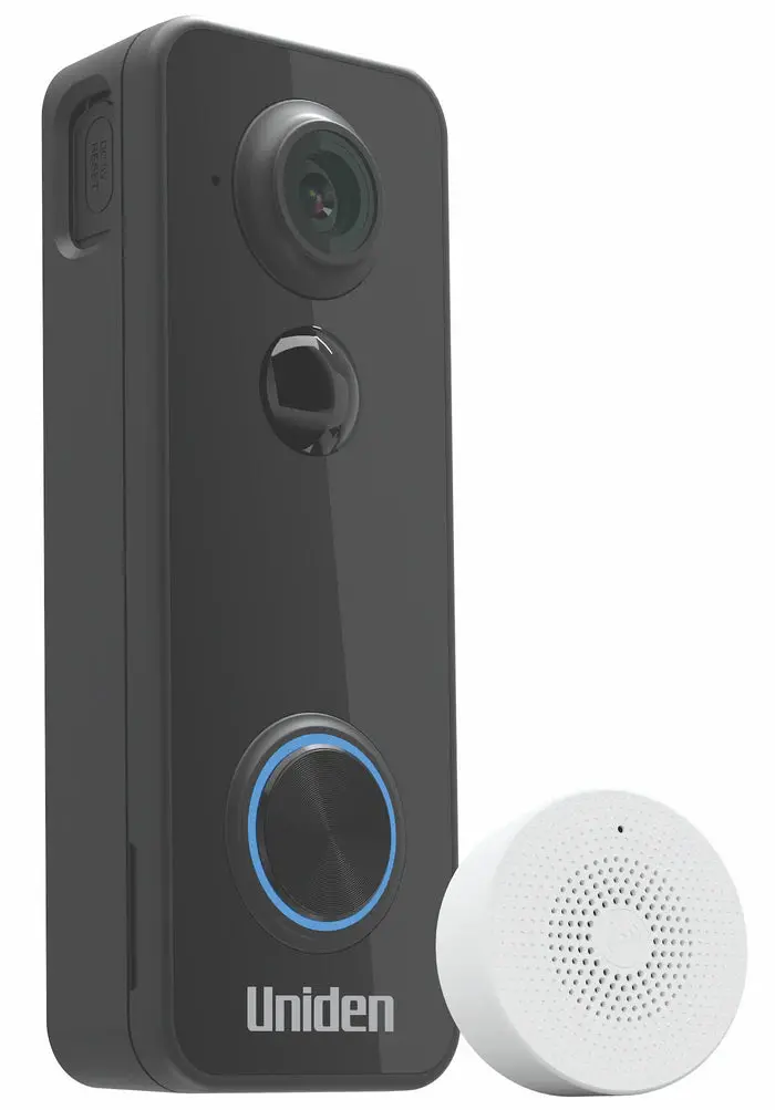 Uniden Solo X2k Bell Plus - 100% Wirefree 2K Super Hd Video Doorbell With Fisheye Lens And Wireless Chime 1