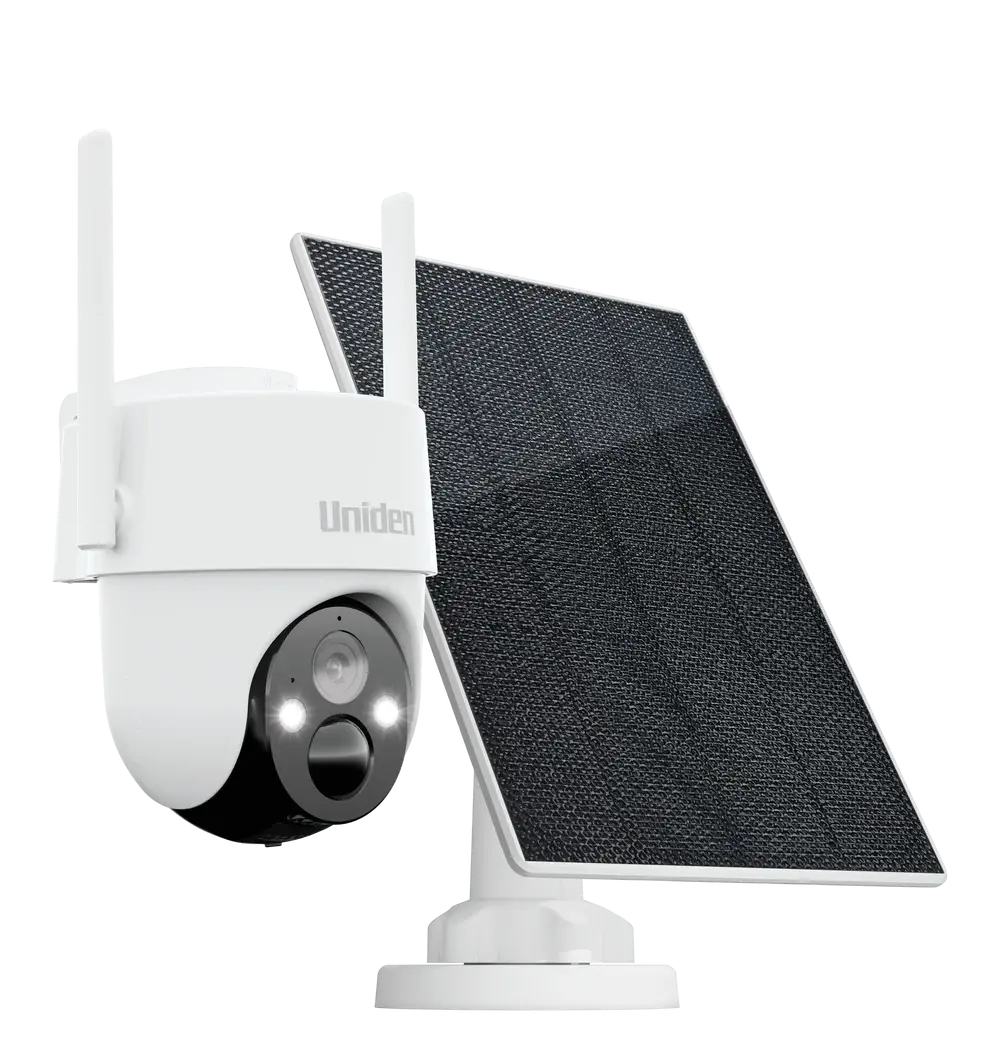 Uniden App Cam Solo X2k Pt Kit - 100% Wirefree 2K Pan &Amp; Tilt Outdoor Camera With Solar Panel 1