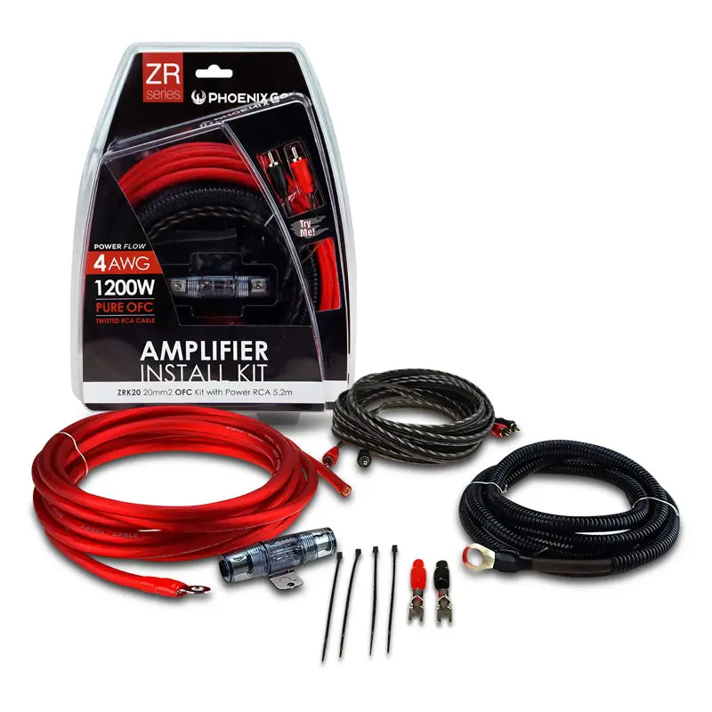 Phoenix Gold Zrk20 Zrk-Series 4Awg (20Mm) 2 Channel Amplifier Wiring Kit (Ofc) 1
