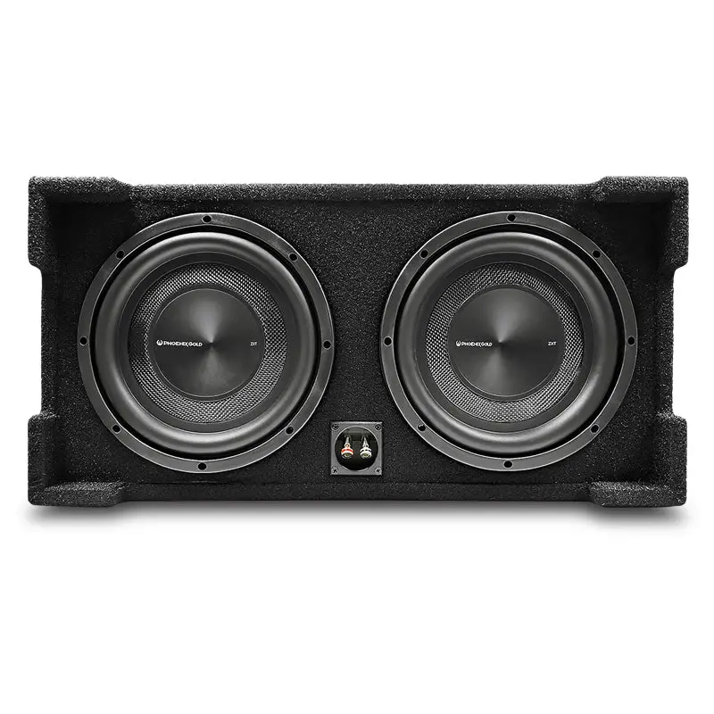 Phoenix Gold Zx210pbs Zx-Series Dual 10" 700W 2 Ohm Svc Loaded Slim Subwoofer Box 1