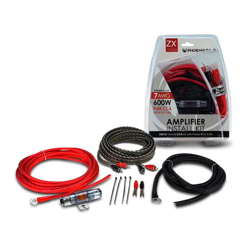 Phoenix Gold Zxk10 Zxk-Series 7Awg (10Mm) 2 Channel Amplifier Wiring Kit (Cca) 1