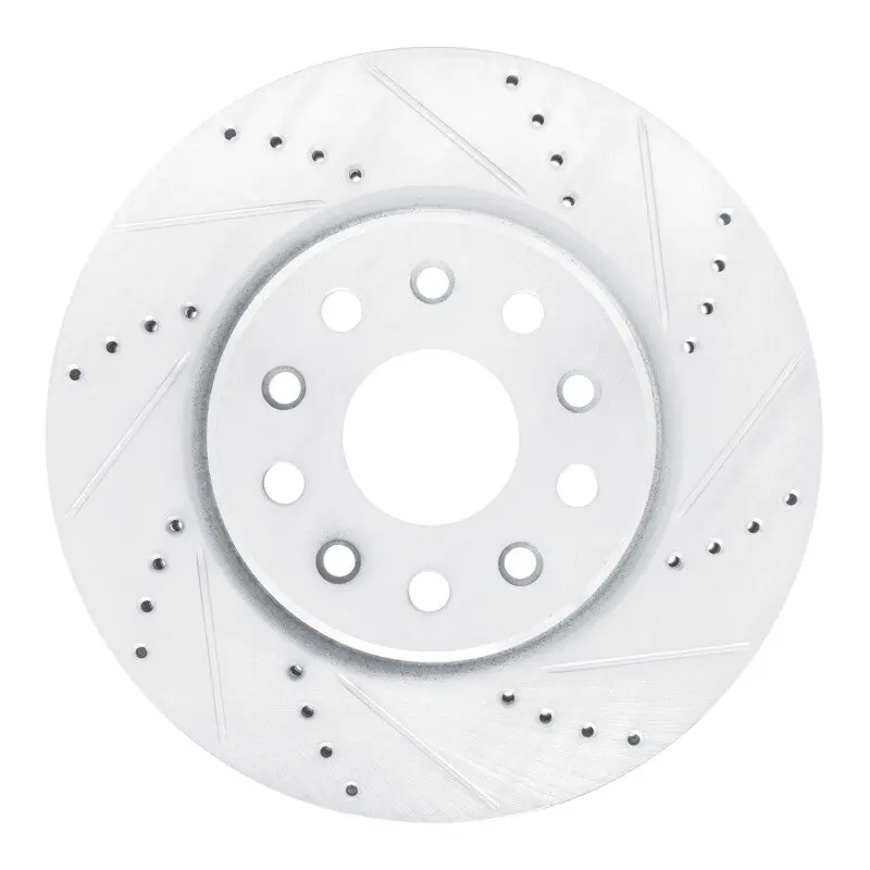 R1 Concepts Drilled & Slotted Brake Rotor (Front Right): Jeep Grand Cherokee 2022-2026 5.7L/3.6L 1