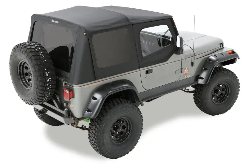 Bestop Replace A-Top Soft Top Black Diamond Sailcloth Tinted Windows (F&R): Jeep Wrangler 2003-2006 4.0L 1