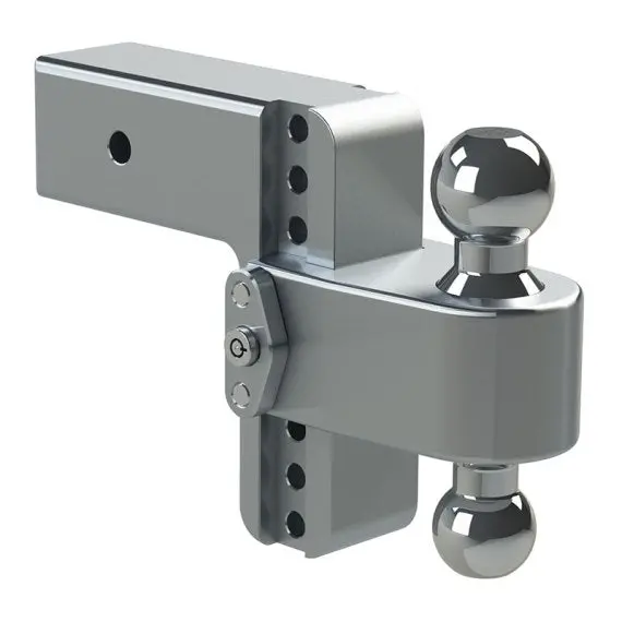 180 Turnover Ball Hitch Adjustable 6" Drop Hitch W/ Lock (Fits 3" Receivers) By Weigh Safe 1