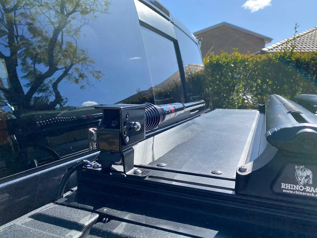 Gmf4x4 Sb-038-Blk (038-Blk-Sb) Black Powder Coated Shutter Antenna Bracket Suit Ford Ranger Ra 2023+ 1