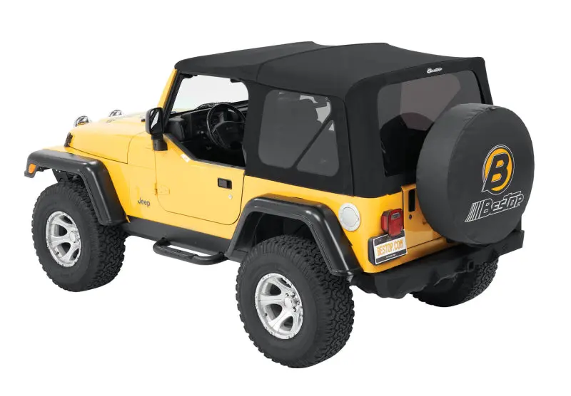 Bestop Replace A-Top Prem Blk Twill Tinted Windows (Top): Jeep Wrangler Tj 1997-2006 2.5L/4.0L 1