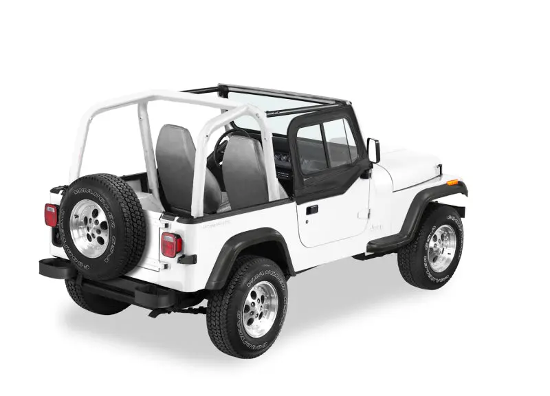 Bestop Upper Door Sliders Black Diamond Dual Sliding Window (F&R): Jeep Wrangler Tj 1997-2006 4.0L / 2.5L 1
