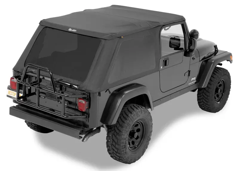 Bestop Trektop Soft Top Black Diamond (Rear): Jeep Wrangler Tj Unlimited 2004-2006 4.0L I6 1