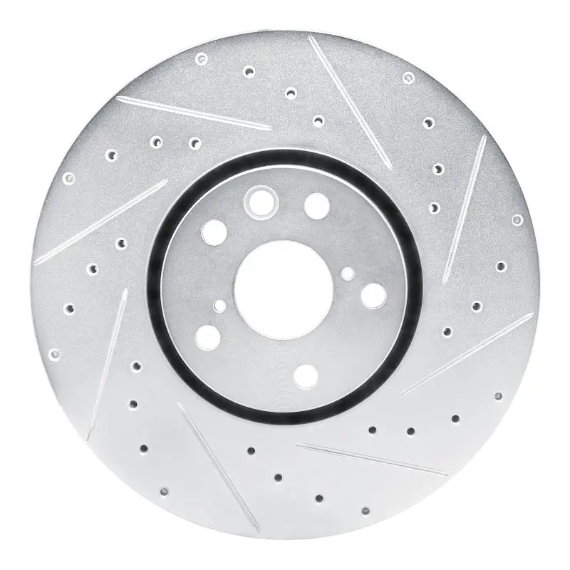 R1 Concepts Drilled & Slotted Brake Rotor (Front Right): Fits Dodge Charger / Challenger 2015-2023 1
