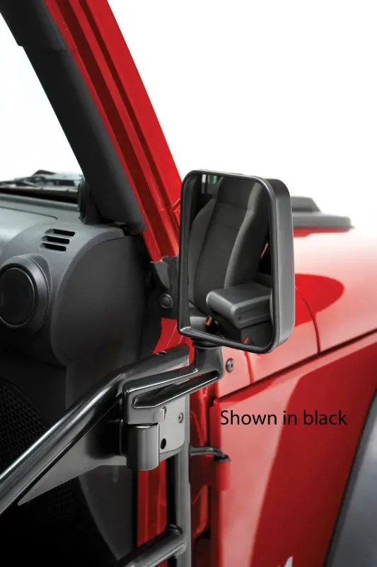 Bestop Chrome Cast Aluminum Door Mirror Set (F&R): Jeep Wrangler Yj 1991-1995 / Tj 1997-2006 1
