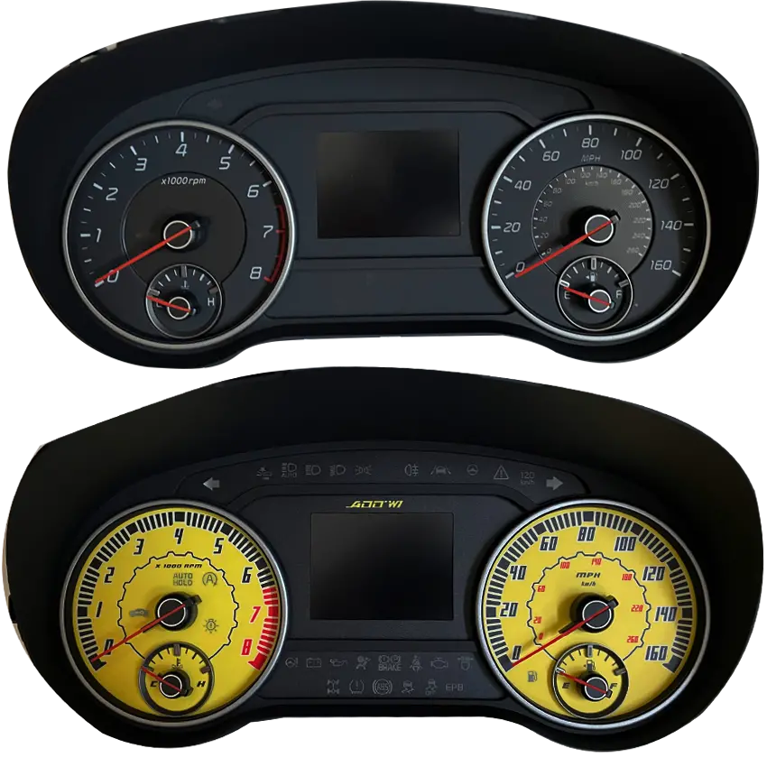 Add W1 Kia Stinger Overlay Face Gauge 2018-Up 1