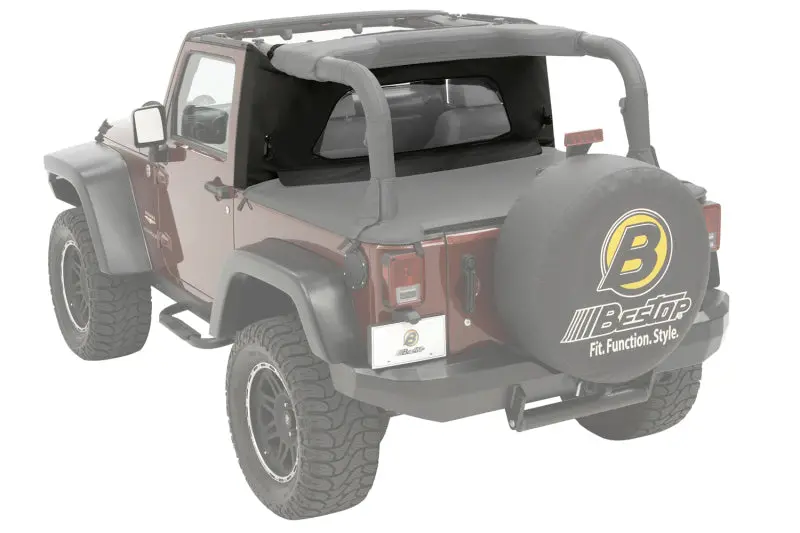 Bestop Around Windjammer Wrap (Black Diamond) (Rear): Jeep Wrangler Jk 2007-2018 3.6L/3.8L V6 1