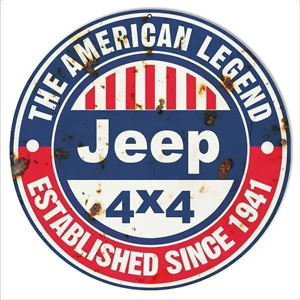 Aged American Legend 1941 Jeep Sign 1