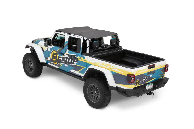 Bestop Safari Bikini Top Black Diamond (F&R): Jeep Gladiator 2020-2023 3.0L/3.6L 1